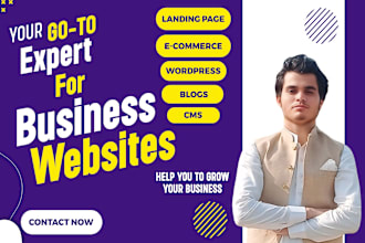 create a wordpress business website and landing page