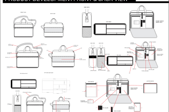 design all kinds of bags hand bags utility bags tech pack