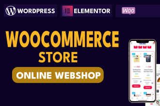 build woocommerce webshop, online store, marketplace website