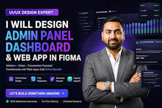design admin panel dashboard design and web app in figma