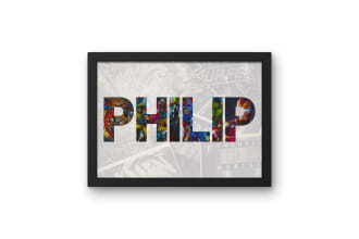 give you custom marvel name print poster