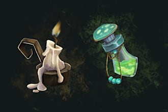 draw professional 2d game props, item, or assets you need