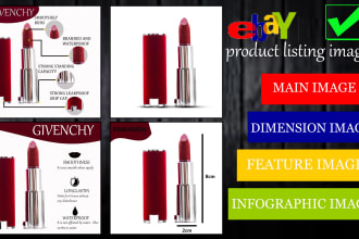 do ebay product listing images design,infographic pictures, photo editing