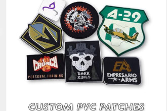 do custom pvc rubber patches for you with shipping