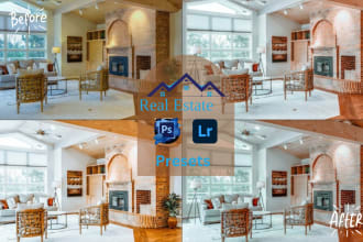 provide lightroom presets set for interior, real estate
