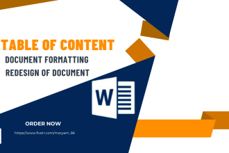 create clickable table of content and format  ms word document