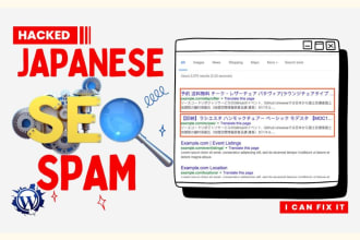 clean redirection of japanese SEO spam URL, clean malware, fix hacked site