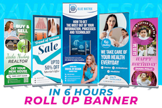 design event rollup and retractable trade show banner standee