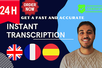 provide a high quality human transcription for your audio video