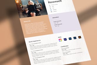 create a design for your resume or cv