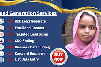 conduct targeted b2b lead generation and email list building through scrapping