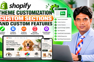 customize shopify theme, create custom sections and add custom features