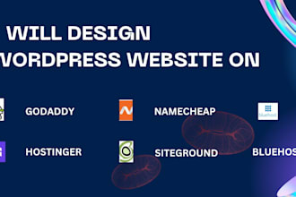 build professional wordpress website design and ecommerce on bluehost godaddy