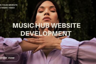develop a fully functional and responsive music studio artist dj podcast website