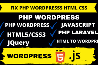 code,help fix php,html,css,jquery or wordpress