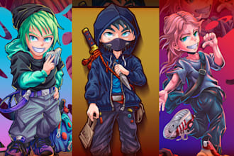draw cartoon character chibi character oc fanart