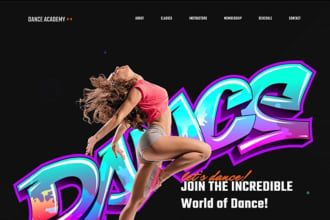 do dance academy website design