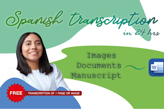 transcribe in spanish images, documents or manuscripts
