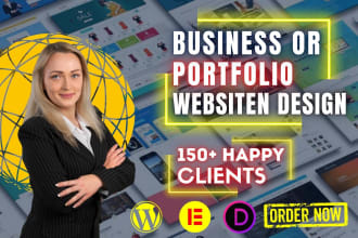 design personal portfolio website, business, agency wordpress website