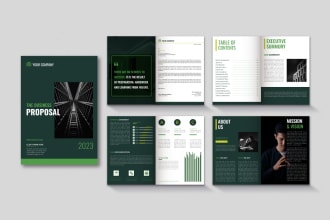 design a beautiful project proposal, brochure, business plan