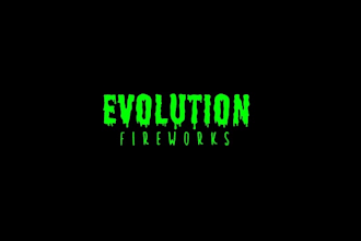 evolution fireworks logo design