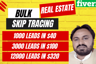 do best bulk real estate skip tracing and lead generation