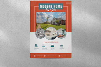 design unique real estate and mortgage flyers and poster