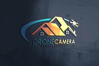 create drone photography, camera, minimalist logo design