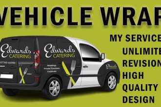 do professional vehicle wrap design, decal, vinyl typographical, pickup, boat