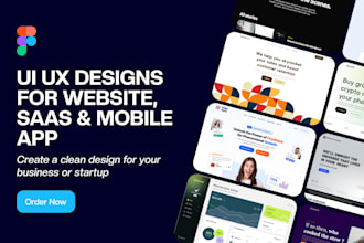 create UI UX design for your website or mobile app, with figma, saas, dashboard