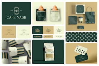 design premium coffee shop logo with branding package