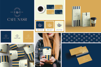 design modern coffee shop logo with branding