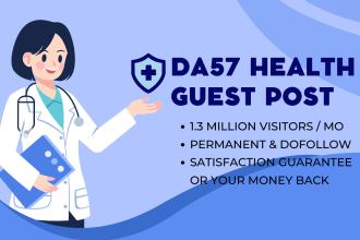 guest post on da57 health website with 1 million visits per month