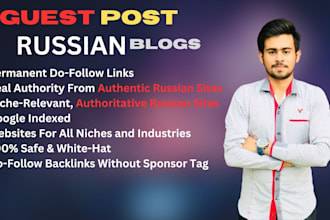 offer guest posting and link insertion services on russian sites