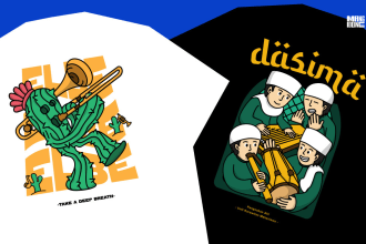 cartoon illustration for your music merchandise projects