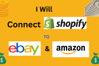 connect the shopify store to ebay, etsy, and amazon, setup the shopify store