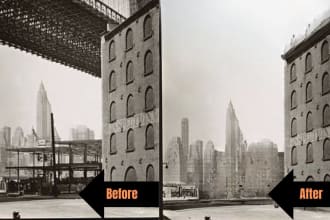 do image editing, remove object from picture and add color to photos