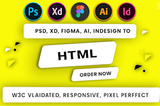 convert figma to HTML, PSD to HTML using bootstrap 5