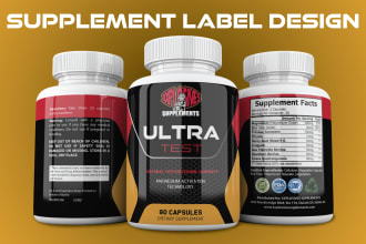 do premium supplement label and packaging design