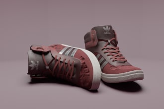 design 3d realistic sneakers for your product or brand