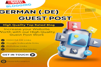 build high da german backlinks on german guest post sites and dofollow sites