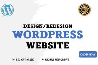 create responsive wordpress website design, blog for your business