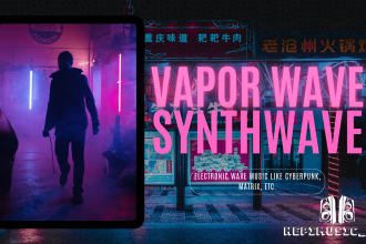 produce vaporwave synthwave music style for you