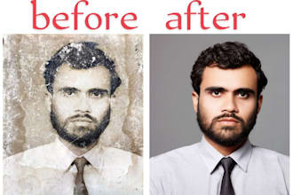 photo restoration with color and enhancement professionally