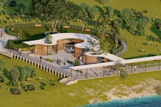 design your garden, backyard, patio, terrace 3d realistic landscape