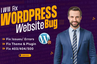 fix wordpress bug, error, responsive, and malware issues