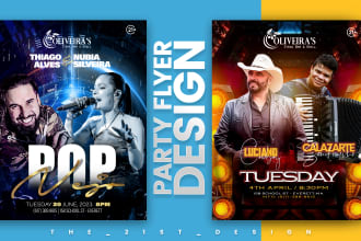 design a party flyer for concert, nightclub or event