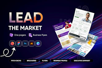 design one pager, executive summary, report or flyer
