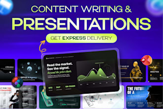 do content writing for powerpoint presentation and pitch deck