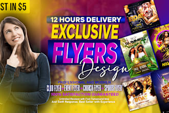 design your unique club flyer church flyer and businss flyer